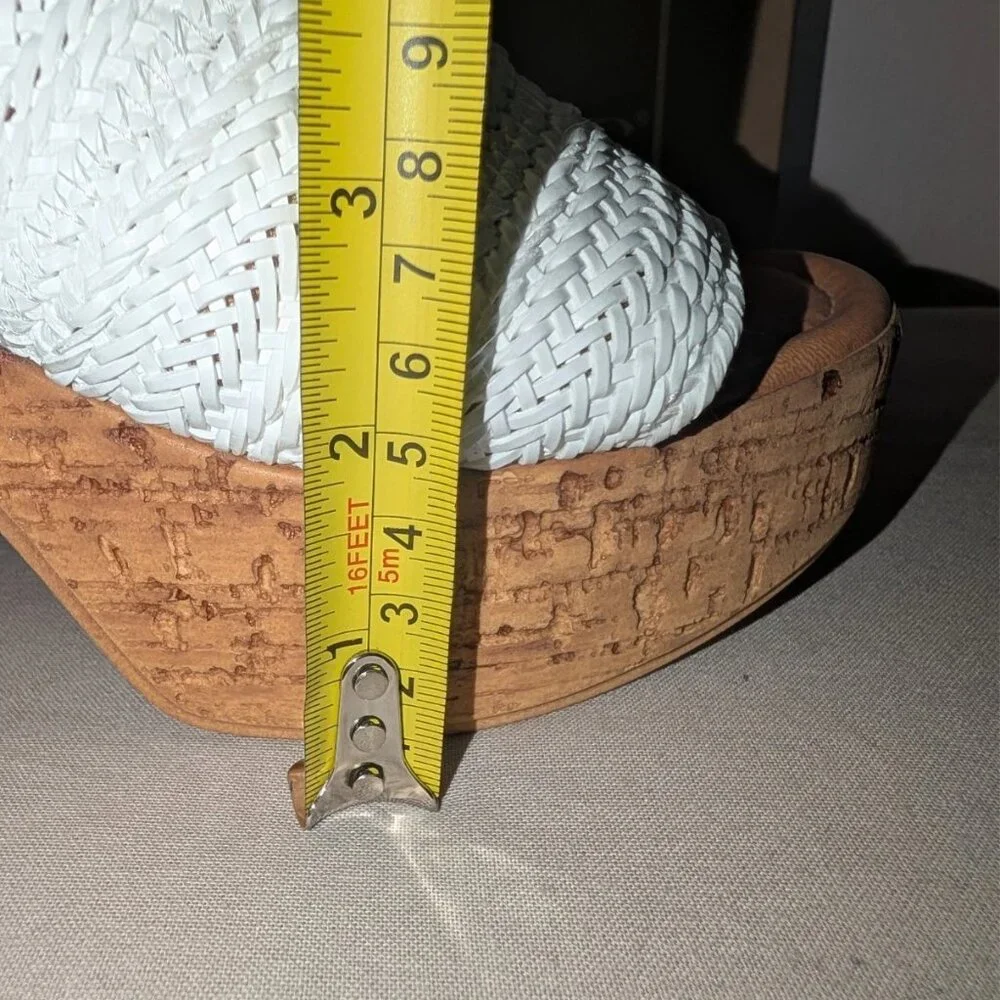 Seychelles Applause Platform White Woven Rafia Sandal Size 7.5 - Picture 9 of 9